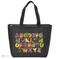 Funny Creepy Spooky Alphabet Letters Tote Bag thumb 0