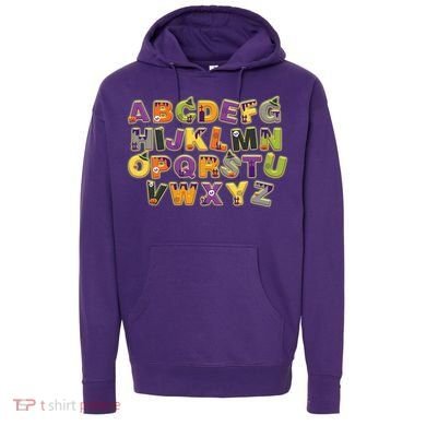 Funny Creepy Spooky Alphabet Letters Hoodie