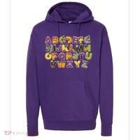 Funny Creepy Spooky Alphabet Letters Hoodie thumb 0