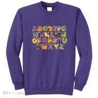 Funny Creepy Spooky Alphabet Letters Sweatshirt thumb 0