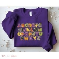 Funny Creepy Spooky Alphabet Letters Sweatshirt thumb 2