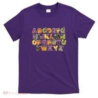 Funny Creepy Spooky Alphabet Letters T-Shirt thumb 0