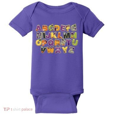 Funny Creepy Spooky Alphabet Letters Baby Bodysuit