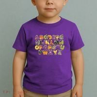 Funny Creepy Spooky Alphabet Letters Toddler T-Shirt thumb 2