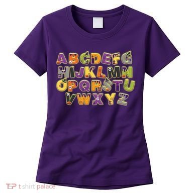 Funny Creepy Spooky Alphabet Letters Women's T-Shirt
