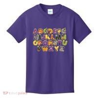 Funny Creepy Spooky Alphabet Letters Kids T-Shirt thumb 0