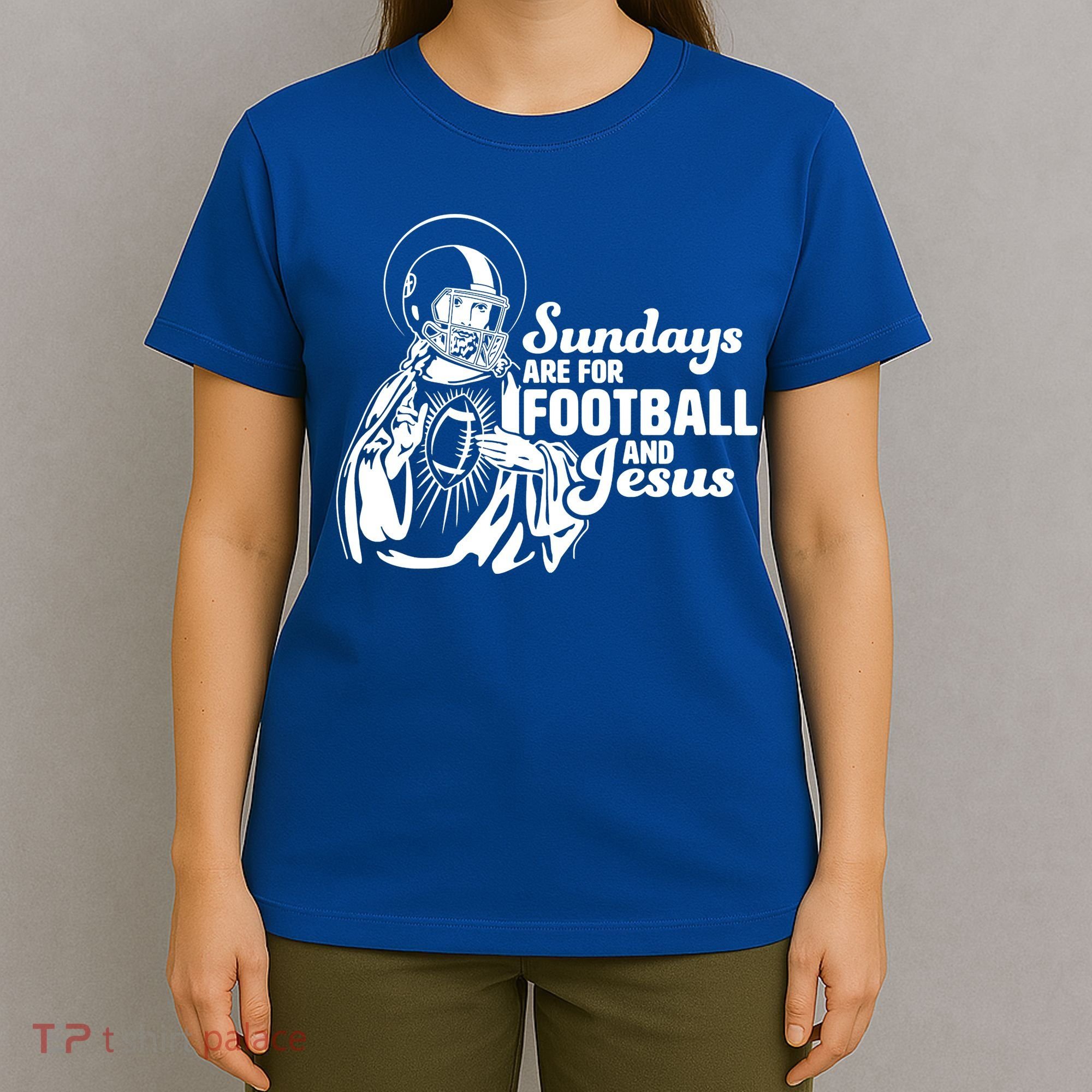 Funny Christian Sundays Are For Football And Jesus T-Shirt