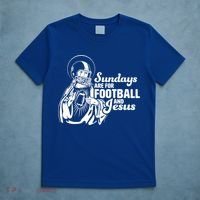 Funny Christian Sundays Are For Football And Jesus T-Shirt thumb 5