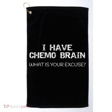 Funny Cancer Sucks Gift I Have Chemo Brain Gift Golf Towel