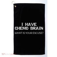 Funny Cancer Sucks Gift I Have Chemo Brain Gift Golf Towel thumb 0