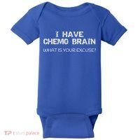 Funny Cancer Sucks Gift I Have Chemo Brain Gift Baby Bodysuit thumb 0