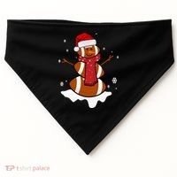 Football Christmas Snowman USA-Made Doggie Bandana thumb 0