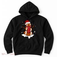 Football Christmas Snowman Hoodie thumb 0