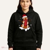 Football Christmas Snowman Hoodie thumb 5