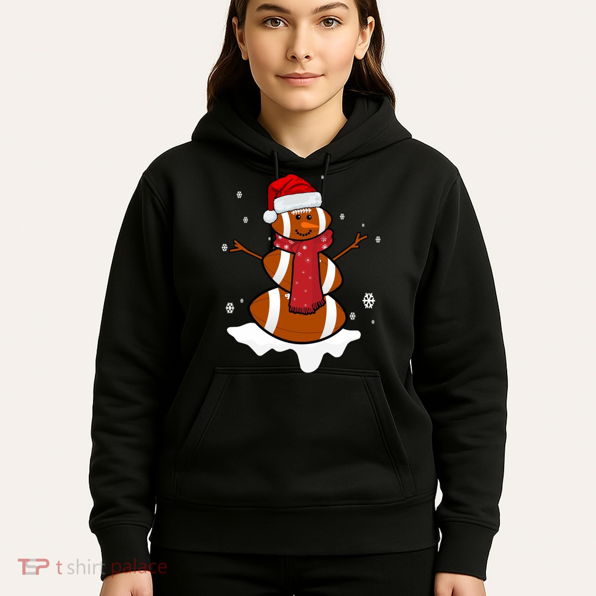 Football Christmas Snowman Hoodie