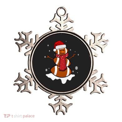Football Christmas Snowman Ornament