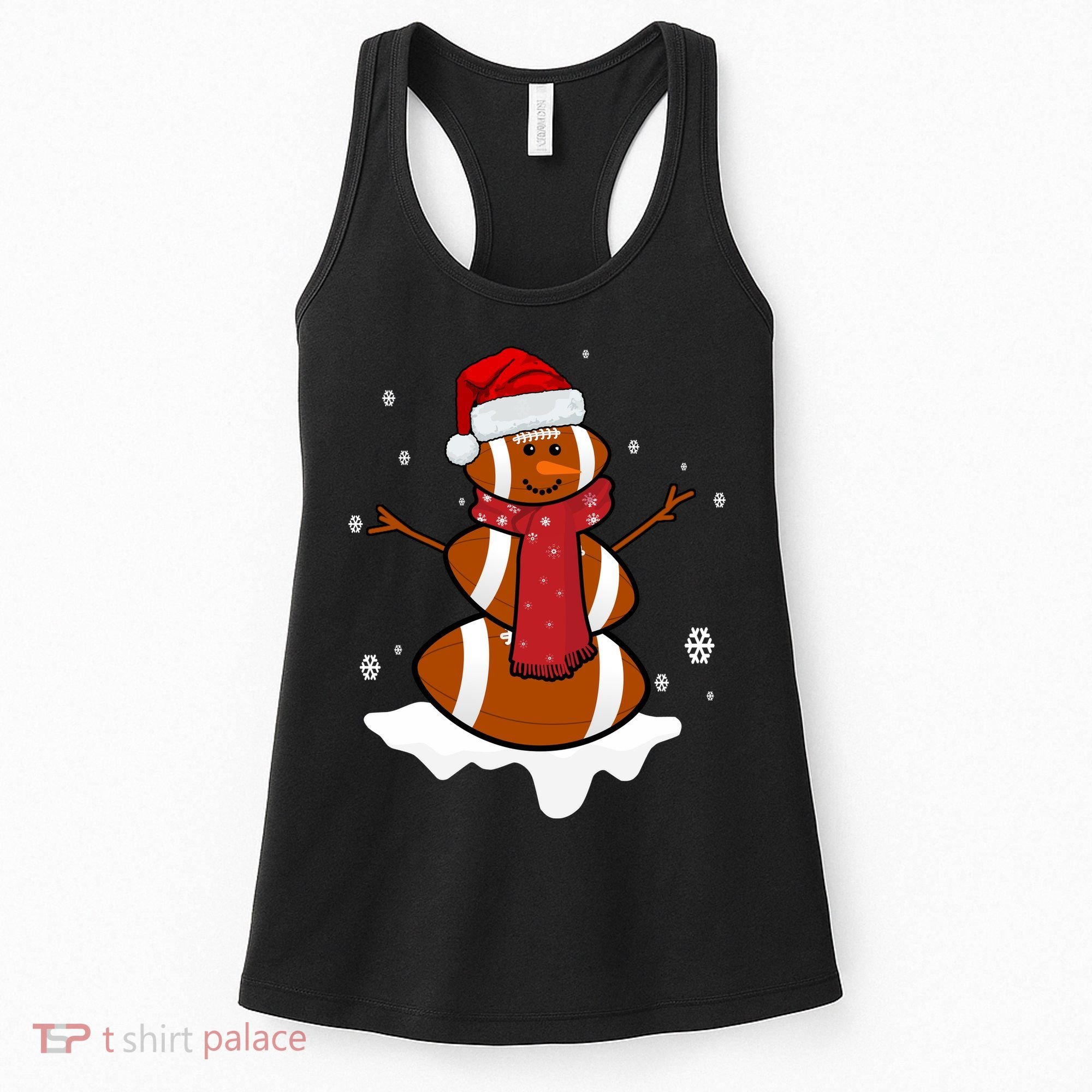 Football Christmas Snowman Women's Tank Top
