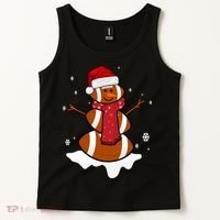 Football Christmas Snowman Tank Top thumb 2