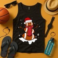 Football Christmas Snowman Tank Top thumb 4