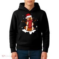 Football Christmas Snowman Kids Hoodie thumb 4