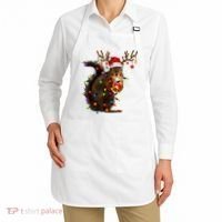 Funny Christmas Squirrel Lights Reindeer Christmas Costume Apron thumb 2