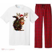 Funny Christmas Squirrel Lights Reindeer Christmas Costume Pajama Set thumb 0