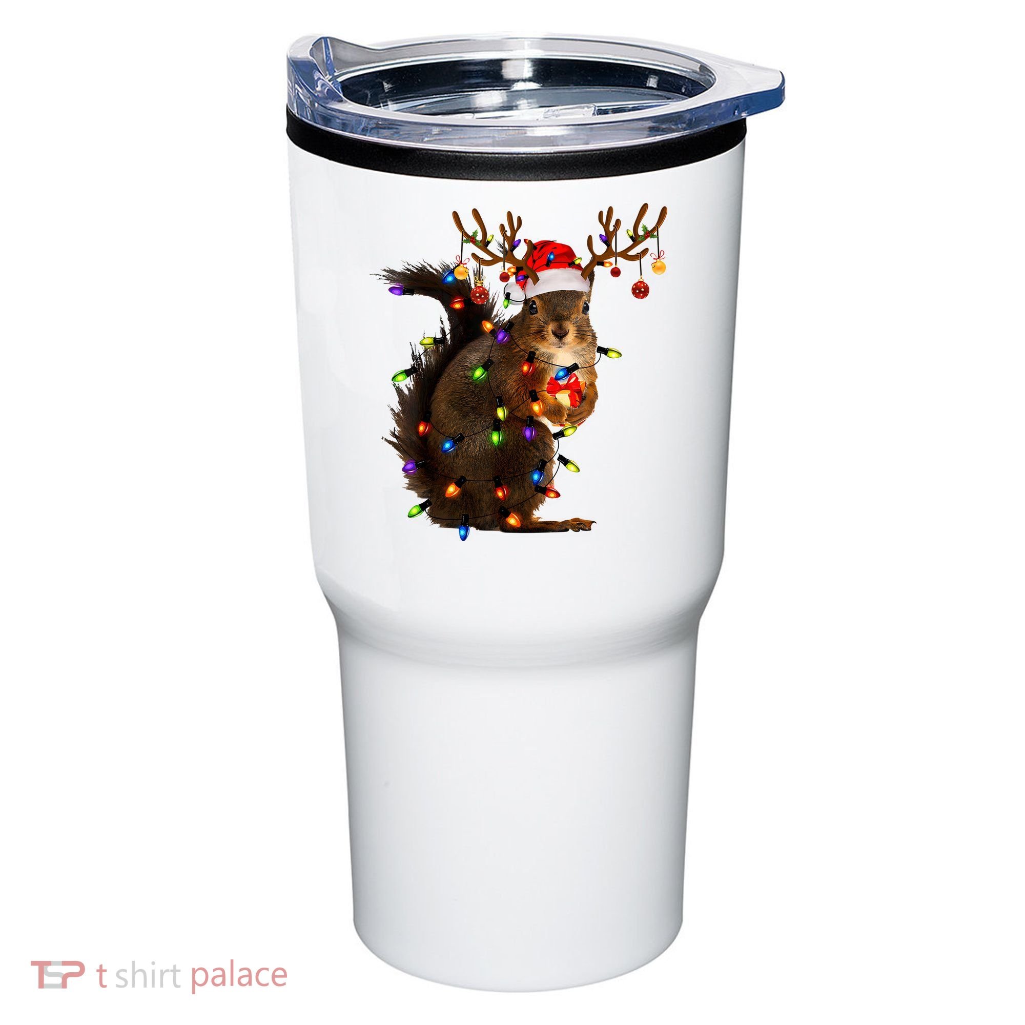 Funny Christmas Squirrel Lights Reindeer Christmas Costume Tumbler