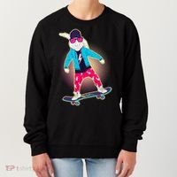 Funny Cool Skateboarding Easter Bunny Rabbit Women's Sweatshirt thumb 0