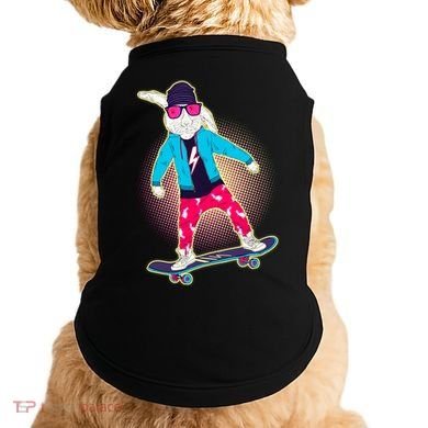 Funny Cool Skateboarding Easter Bunny Rabbit Doggie Tank