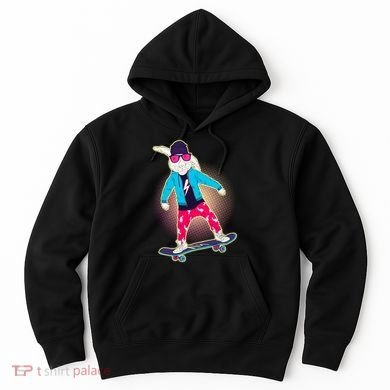 Funny Cool Skateboarding Easter Bunny Rabbit Hoodie