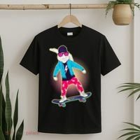 Funny Cool Skateboarding Easter Bunny Rabbit T-Shirt thumb 2