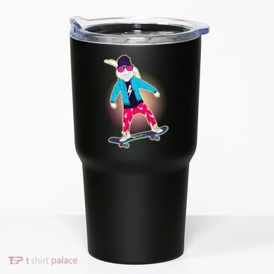Funny Cool Skateboarding Easter Bunny Rabbit Tumbler