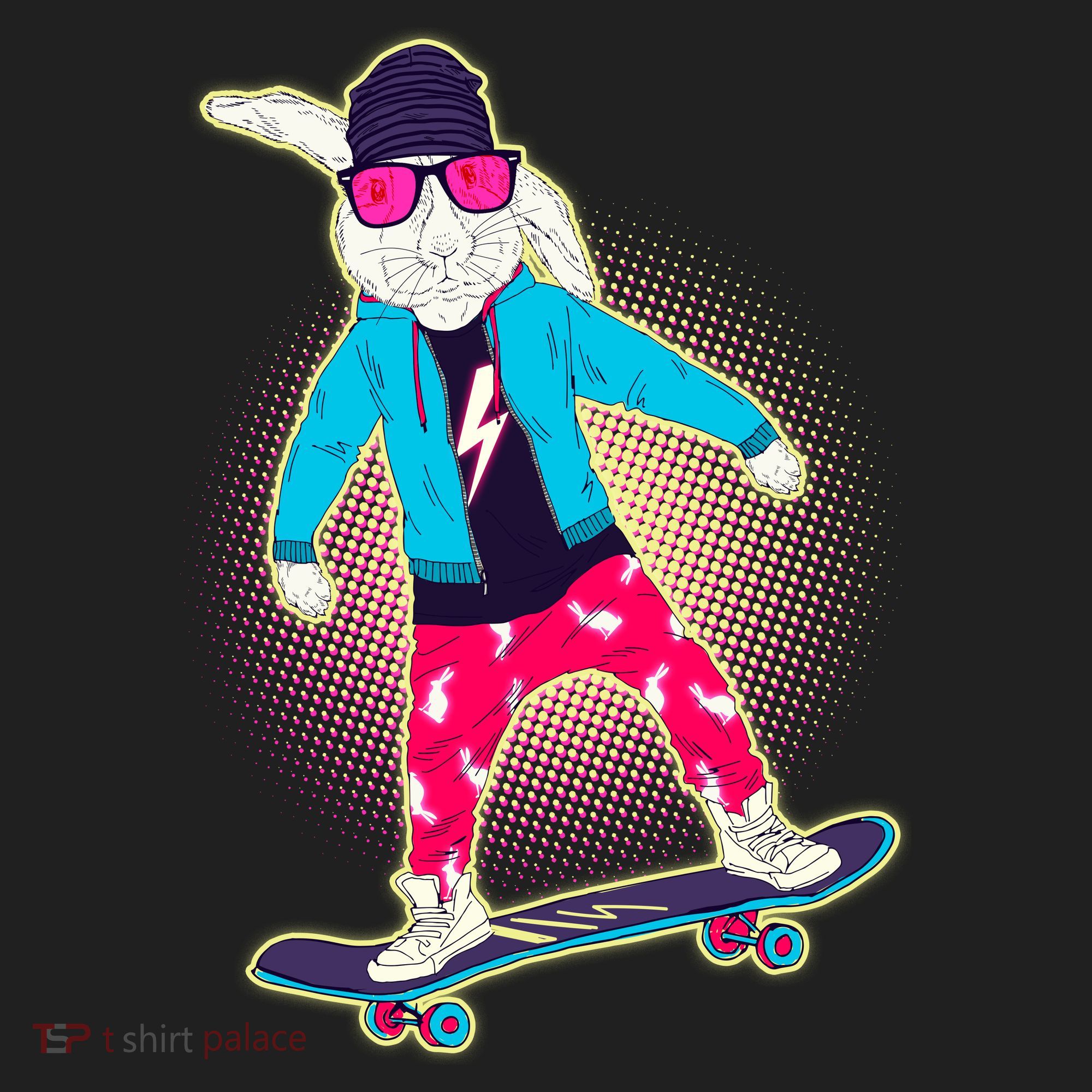 Funny Cool Skateboarding Easter Bunny Rabbit Tumbler
