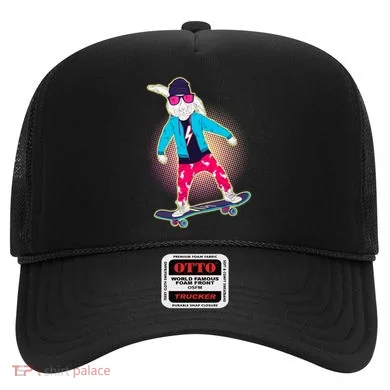 Funny Cool Skateboarding Easter Bunny Rabbit Hat