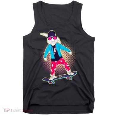 Funny Cool Skateboarding Easter Bunny Rabbit Tank Top