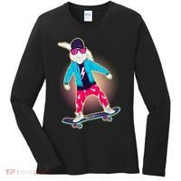 Funny Cool Skateboarding Easter Bunny Rabbit Women's Long Sleeve Shirt thumb 0