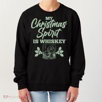 Funny Christmas Spirit Is Whiskey Women's Sweatshirt thumb 0