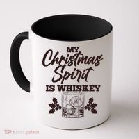 Funny Christmas Spirit Is Whiskey Coffee Mug thumb 0