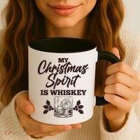 Funny Christmas Spirit Is Whiskey Coffee Mug thumb 3