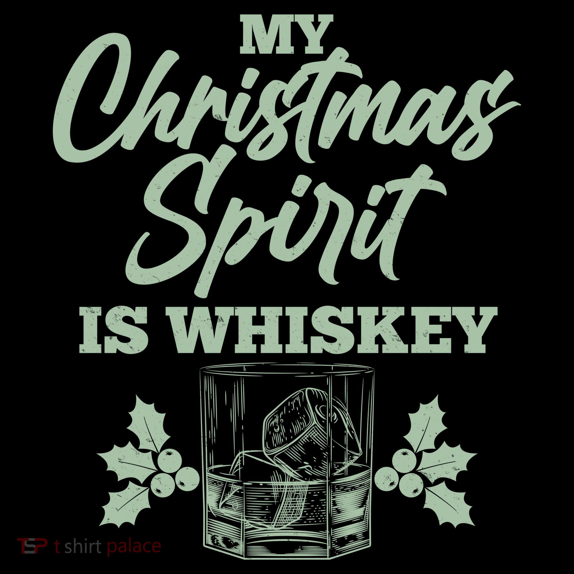Funny Christmas Spirit Is Whiskey Women's Hoodie