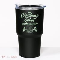 Funny Christmas Spirit Is Whiskey Tumbler thumb 0