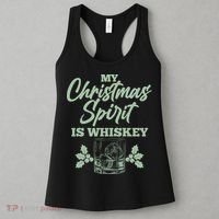 Funny Christmas Spirit Is Whiskey Women's Tank Top thumb 3