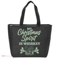 Funny Christmas Spirit Is Whiskey Tote Bag thumb 0