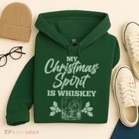 Funny Christmas Spirit Is Whiskey Hoodie thumb 4