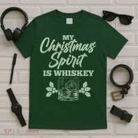 Funny Christmas Spirit Is Whiskey T-Shirt thumb 5