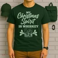 Funny Christmas Spirit Is Whiskey T-Shirt thumb 6
