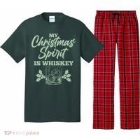 Funny Christmas Spirit Is Whiskey Pajama Set thumb 0