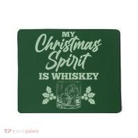 Funny Christmas Spirit Is Whiskey Mousepad thumb 0