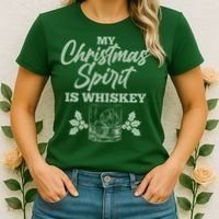 Funny Christmas Spirit Is Whiskey Women's T-Shirt thumb 2