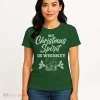 Funny Christmas Spirit Is Whiskey Women's T-Shirt thumb 4